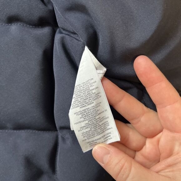 J.Crew Nordic Down Parka Women Small Navy Sherpa Hood Faux Fur Trim Preppy Heavy - Picture 10 of 11